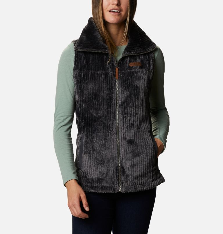 Black Women's Columbia Fireside Sherpa Vest | ASEJXB-052 - Columbia Outlet Online