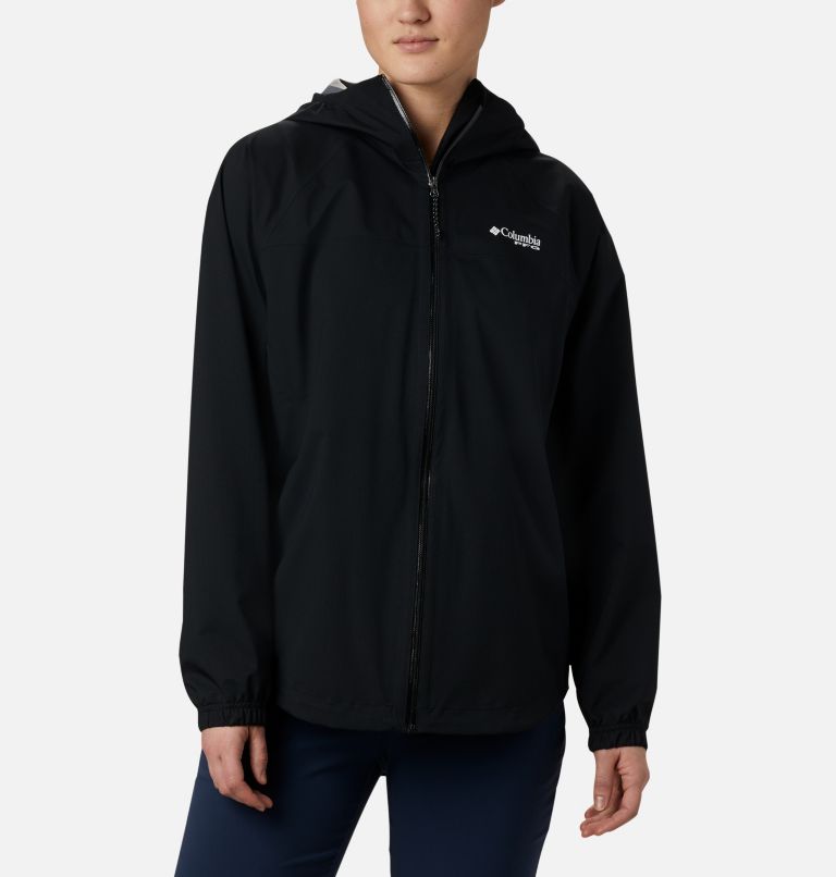 Black Women's Columbia PFG Rain Jacket | UIOSNR-835 - Columbia Outlet Online