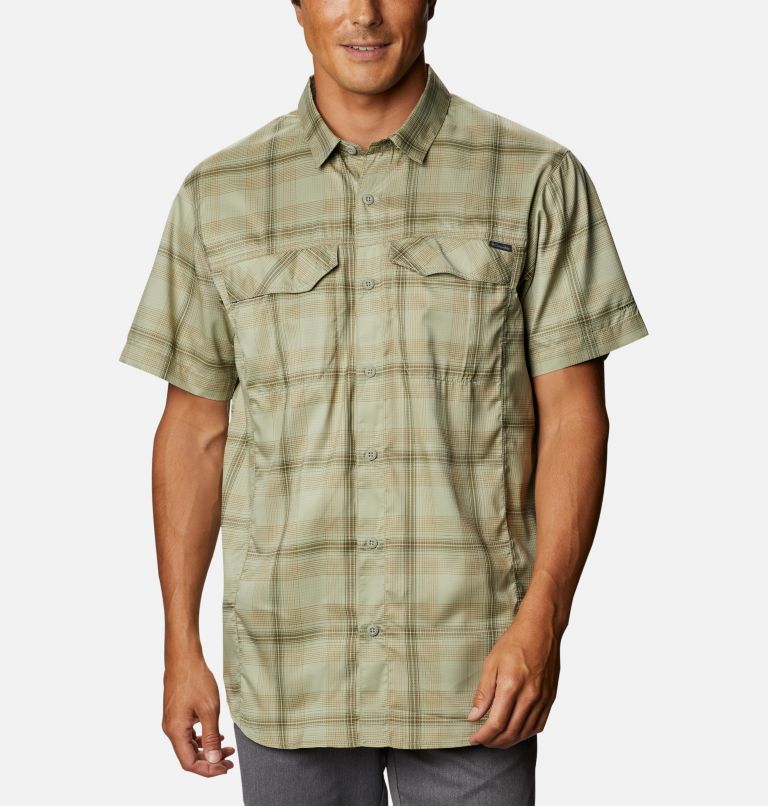 Green Men's Columbia Silver Ridge Lite Plaid Shirts | AHZBXL-850 - Columbia Outlet Online