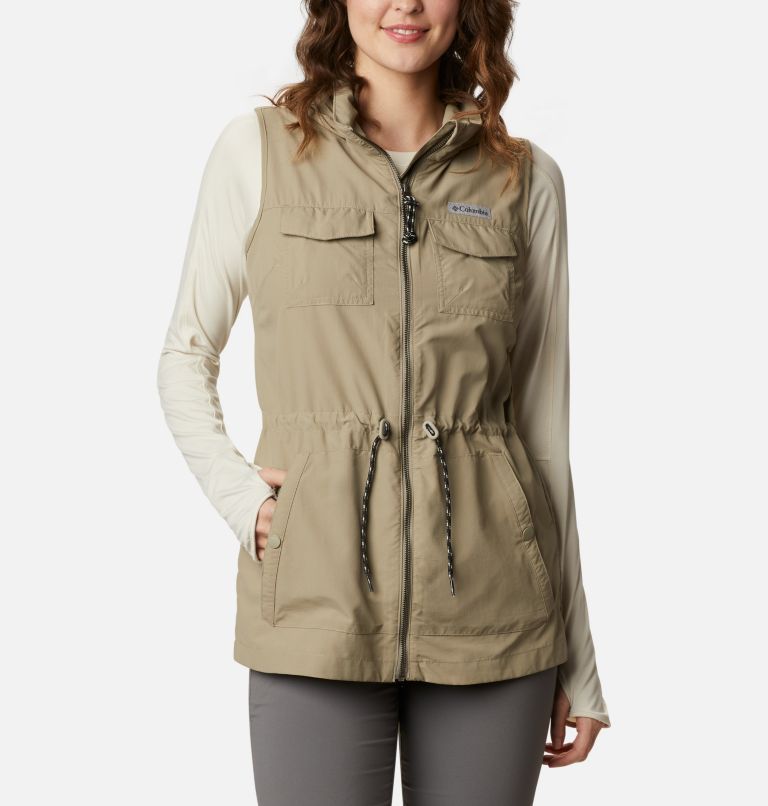Beige Women's Columbia Silver Ridge Vest | STIJVM-890 - Columbia Outlet Online