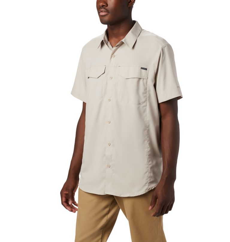 White Men's Columbia Silver Ridge Lite Shirts | ZPXICN-054 - Columbia Outlet Online