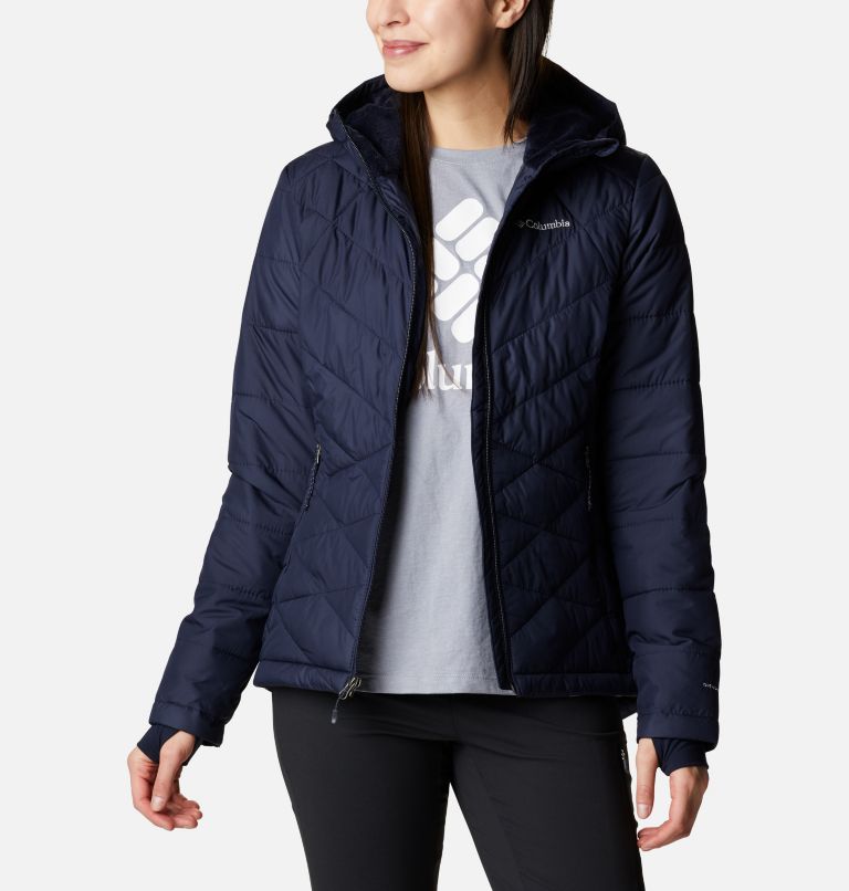 Black Women's Columbia Heavenly Hooded Jacket | RAIUWH-341 - Columbia Outlet Online