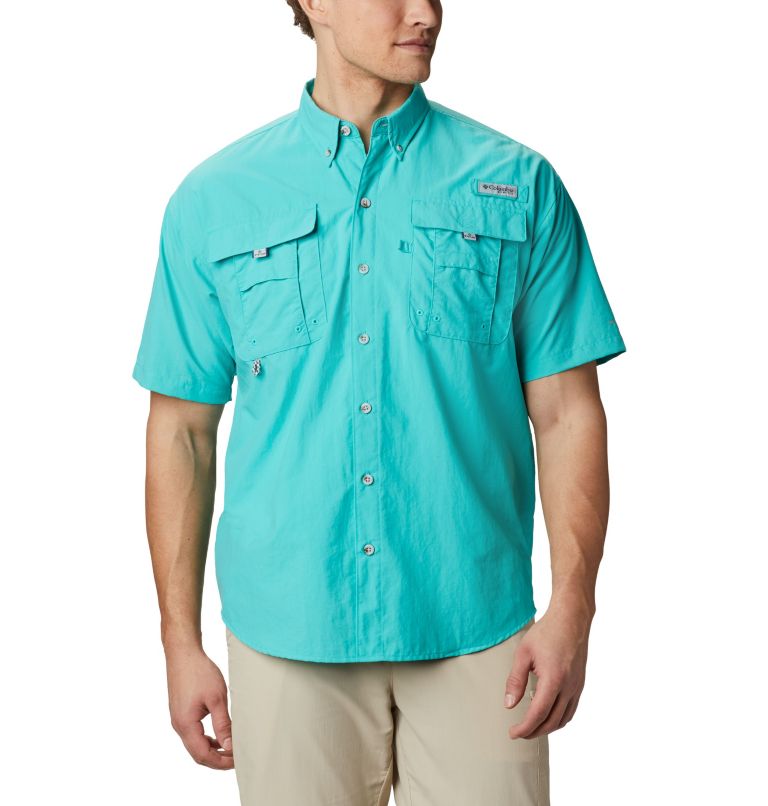 Red Men's Columbia PFG Bahama II Fishing Shirts | GTKQLC-814 - Columbia Outlet Online