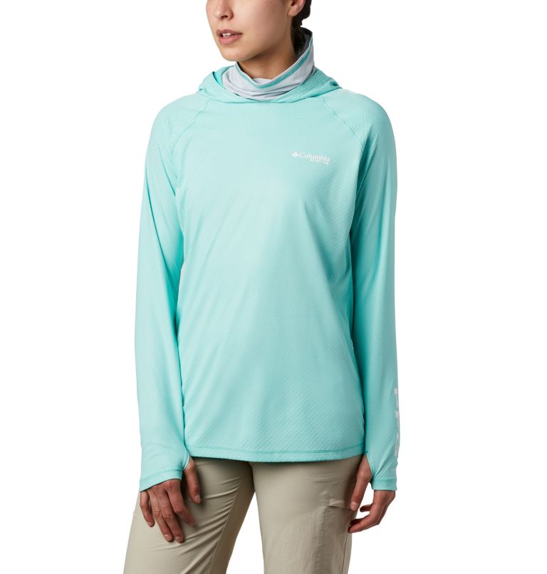 Blue Grey Women's Columbia PFG Tidal Hoodies | GQLYAR-907 - Columbia Outlet Online