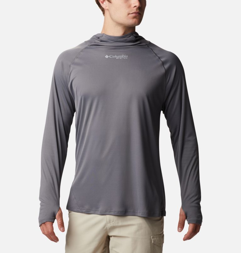 Grey Men's Columbia PFG Respool Hoodies | XEWHIF-401 - Columbia Outlet Online