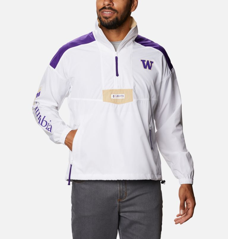 White Red Black Men's Columbia Collegiate Windbreaker | WGXYSB-405 - Columbia Outlet Online