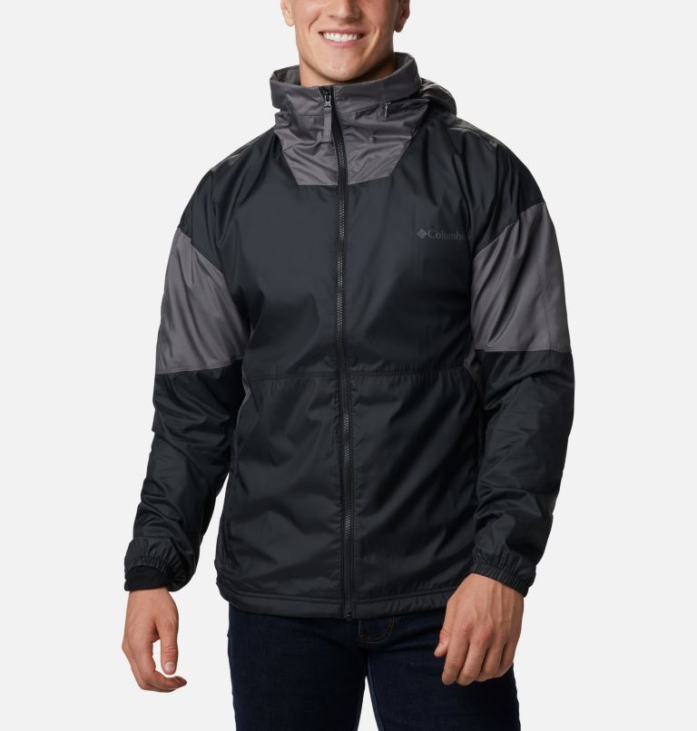 Black Grey Men's Columbia Point Park Windbreaker | JKIRYD-417 - Columbia Outlet Online