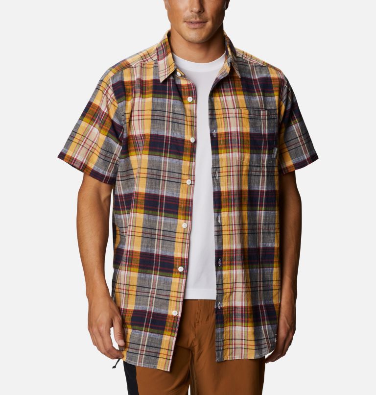 Yellow Men's Columbia Under Exposure Shirts | DYWPXG-836 - Columbia Outlet Online