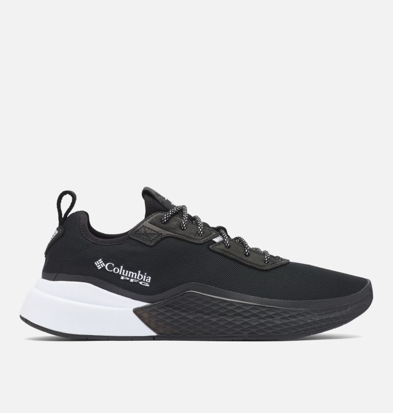 Black White Men's Columbia PFG Low Drag Sneakers | QMPJFK-416 - Columbia Outlet Online