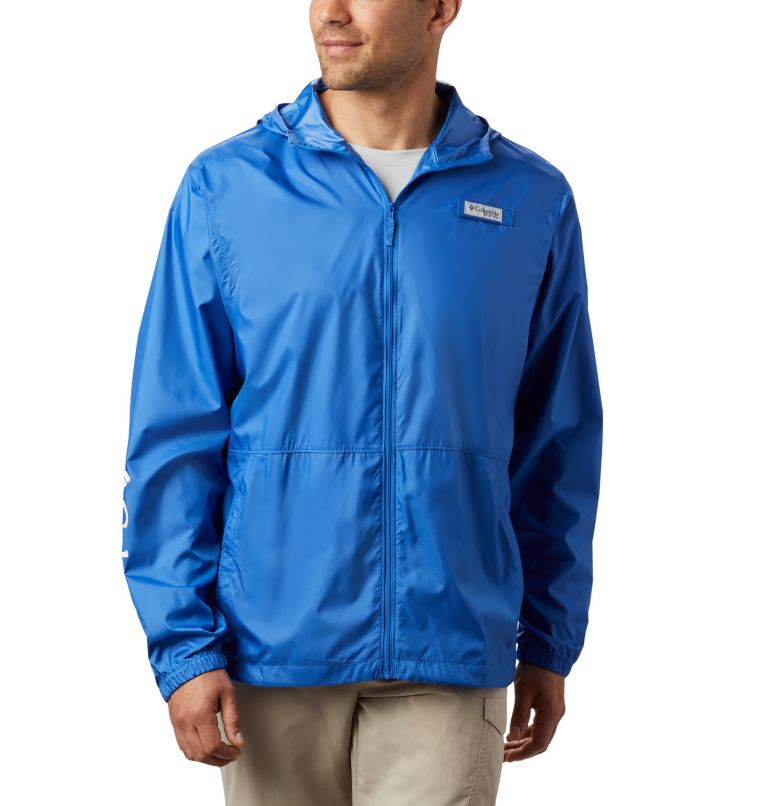 Blue Men's Columbia PFG Windbreaker | SKUNQO-589 - Columbia Outlet Online