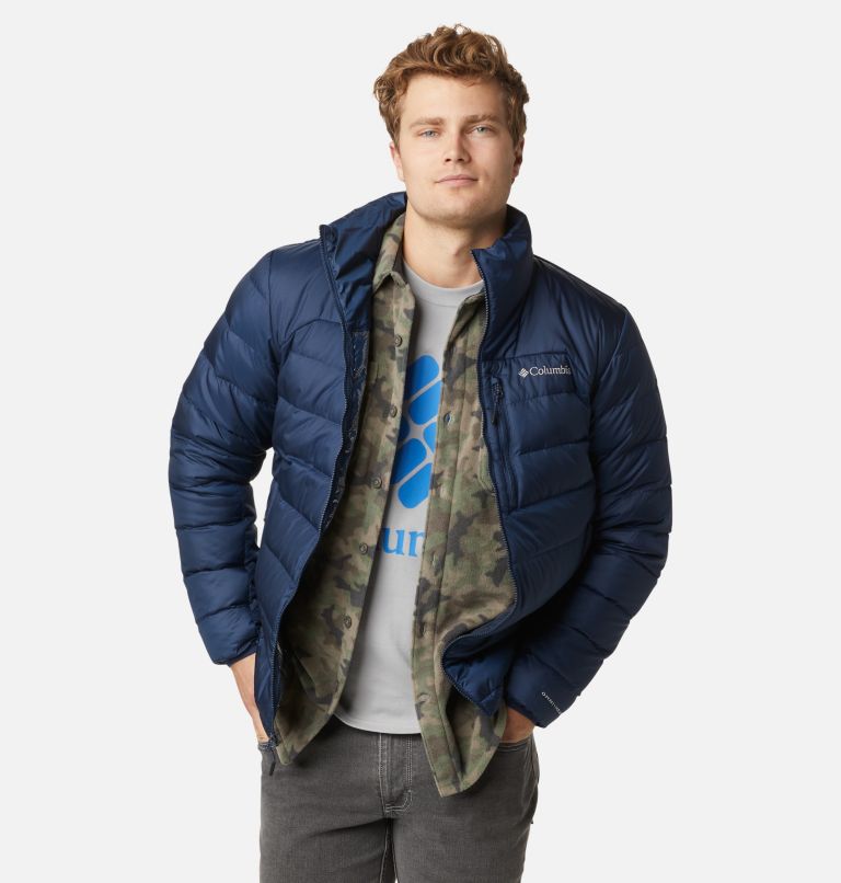 Navy Men's Columbia Autumn Park Down Jacket | CXLGQR-689 - Columbia Outlet Online