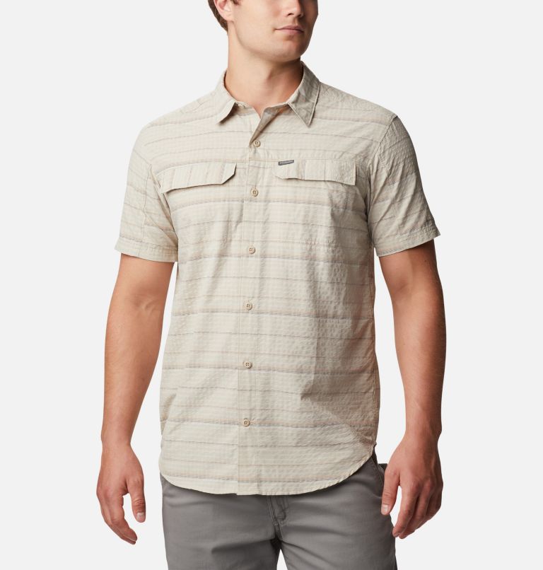 Green Men's Columbia Silver Ridge Shirts | RSGXOZ-245 - Columbia Outlet Online