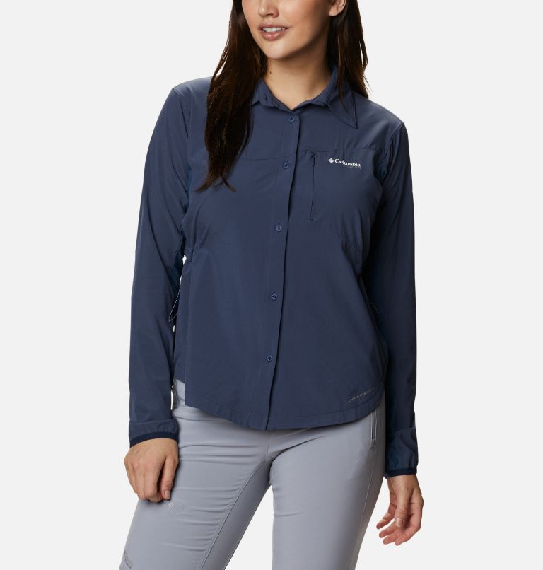 White Women's Columbia Mazama Trail Shirts | SJTWVP-903 - Columbia Outlet Online