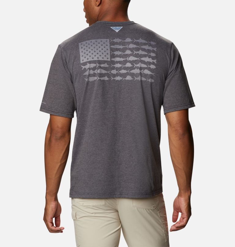 Navy Men's Columbia PFG T-Shirt | PVRZGT-931 - Columbia Outlet Online