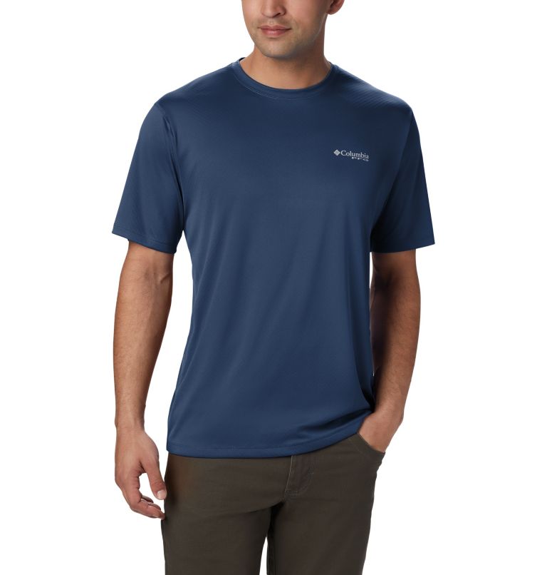 Blue Men's Columbia PFG Zero Rules T-Shirt | EMOUXA-642 - Columbia Outlet Online