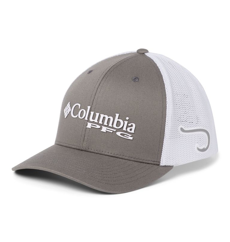 Blue White Men's Columbia PFG Mesh Baseball Cap Hats | OKTBVR-791 - Columbia Outlet Online