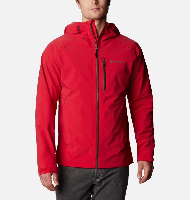 Black Men's Columbia Beacon Trail Rain Jacket | AMUSEV-093 - Columbia Outlet Online