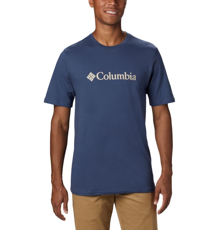 White Men's Columbia CSC Basic Logo T-Shirt | OKDMJB-128 - Columbia Outlet Online