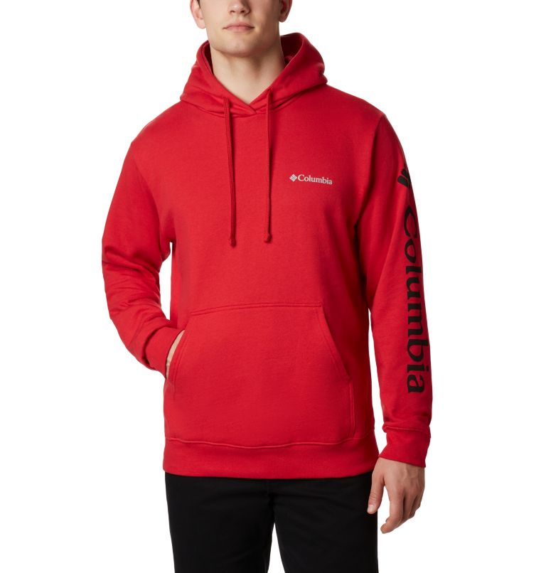 Red Men's Columbia Viewmont II Hoodies | HQXPMU-394 - Columbia Outlet Online