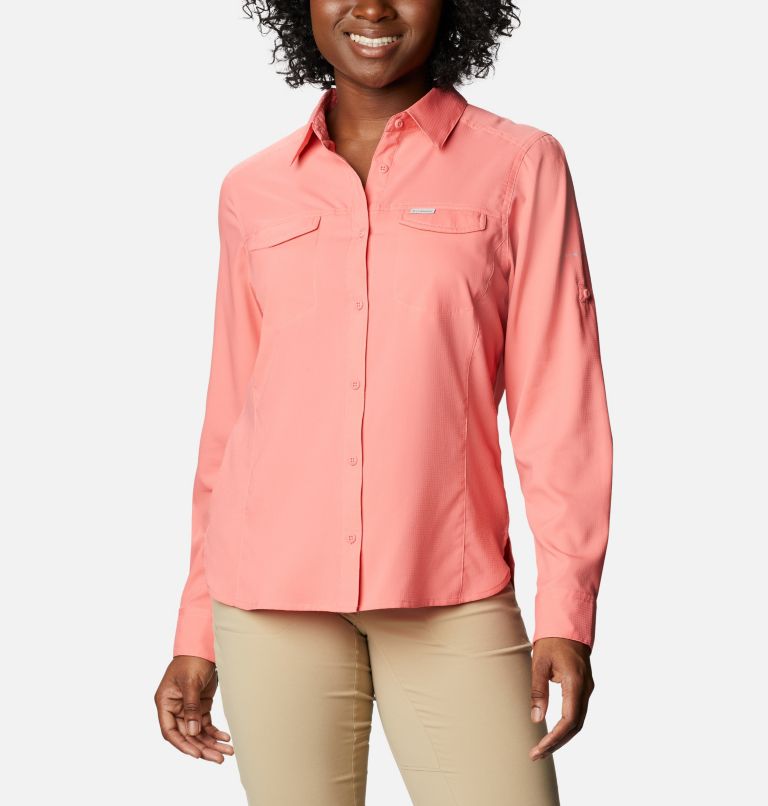 White Women's Columbia Silver Ridge Shirts | QOUAXK-537 - Columbia Outlet Online