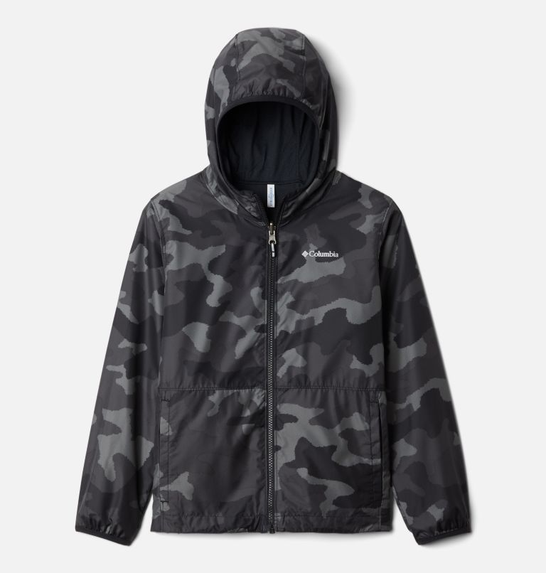 Black Kids' Columbia Pixel Grabber Rain Jacket | IKBHUO-625 - Columbia Outlet Online