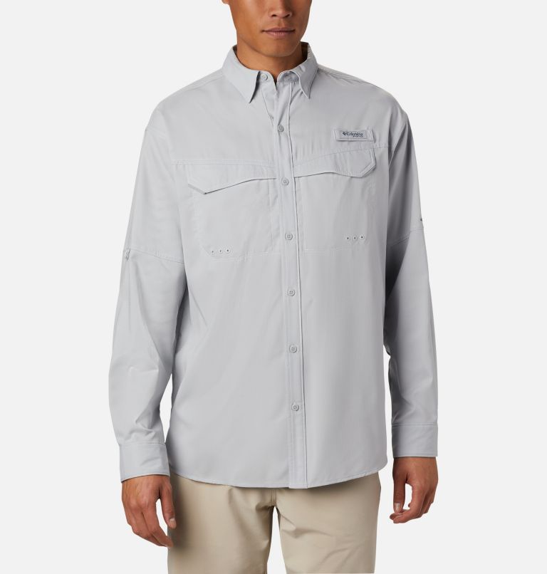 Navy Men's Columbia PFG Low Drag Offshore Shirts | GQZFXV-240 - Columbia Outlet Online