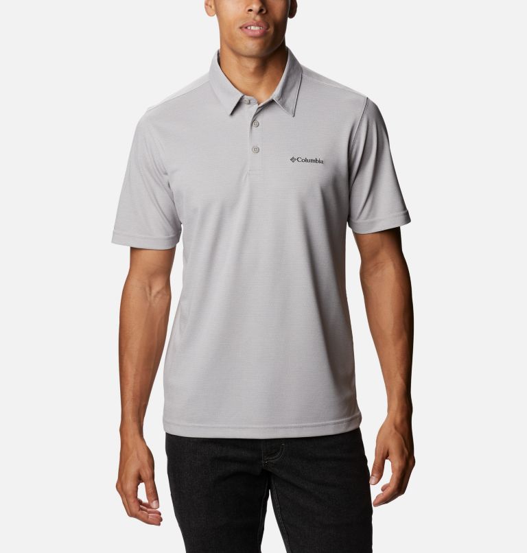 Grey Men's Columbia Pique Polo | JRWGZV-730 - Columbia Outlet Online