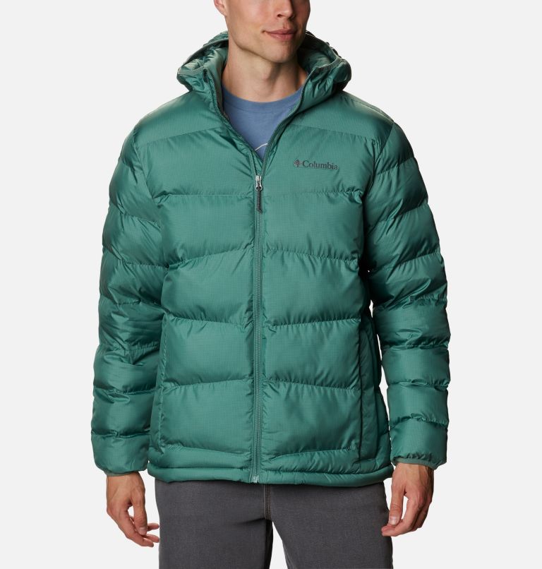 Green Men's Columbia Fivemile Butte Hooded Jacket | YXGHUB-358 - Columbia Outlet Online