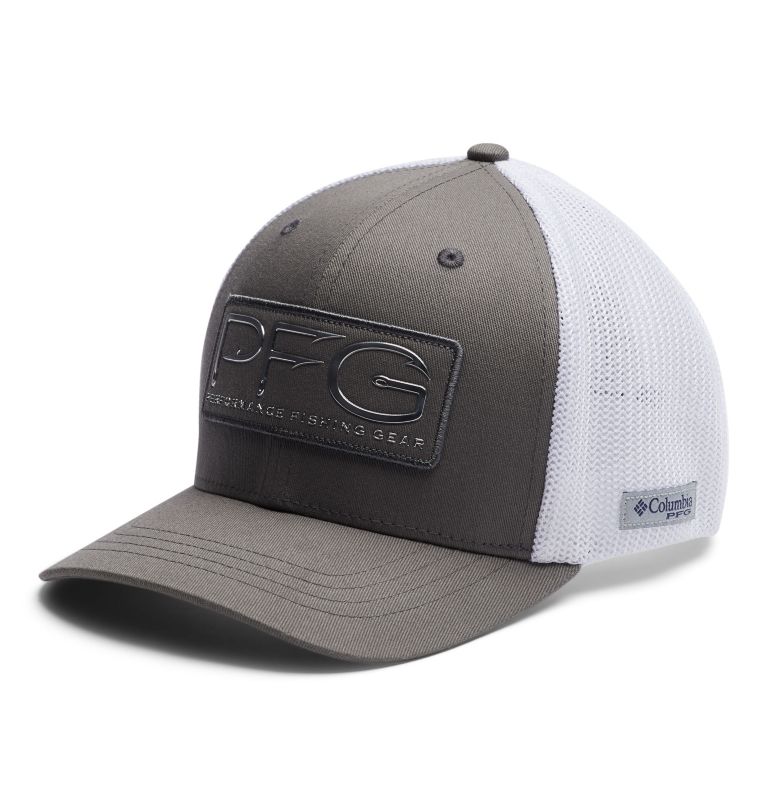 White Black Kids' Columbia PFG Mesh Hats | XDURVQ-598 - Columbia Outlet Online
