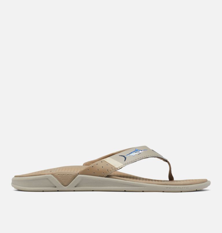 Khaki Men's Columbia Fish Flip PFG Sandals | JUOYLK-295 - Columbia Outlet Online