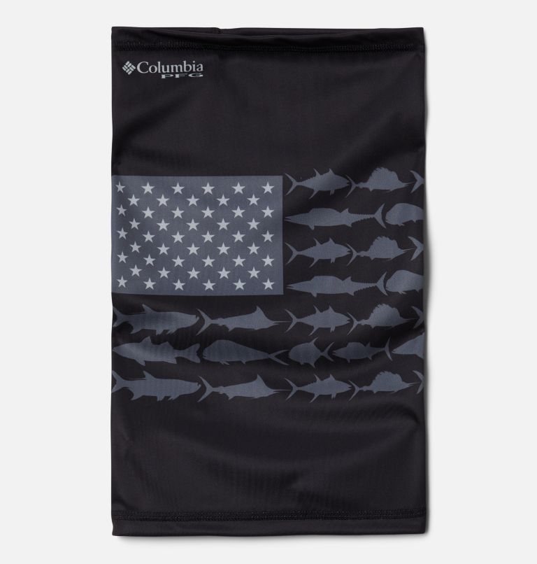 Black Grey Men's Columbia PFG Fish Flag Scarves | HLMITK-405 - Columbia Outlet Online