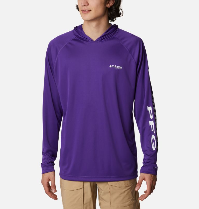 Blue Men's Columbia PFG Terminal Tackle Hoodies | LXRMKW-826 - Columbia Outlet Online