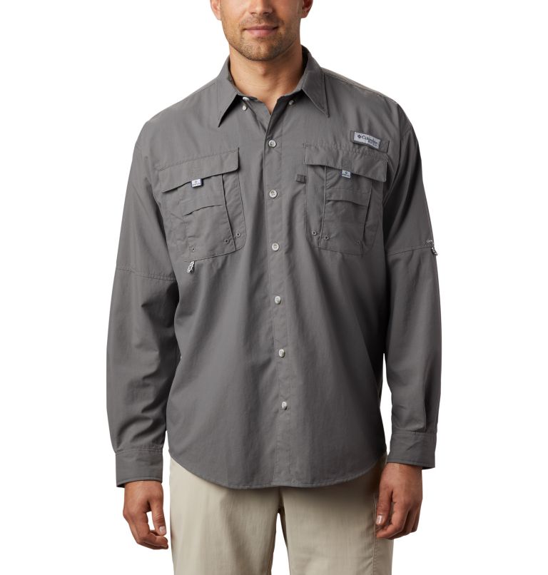 Red Men's Columbia PFG Bahama II Fishing Shirts | GTKQLC-814 - Columbia Outlet Online