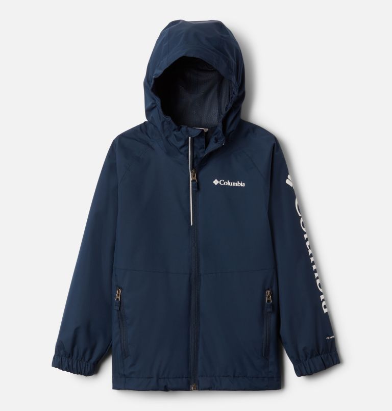 Blue White Kids' Columbia Dalby Springs Waterproof Jacket | XWMPVF-485 - Columbia Outlet Online