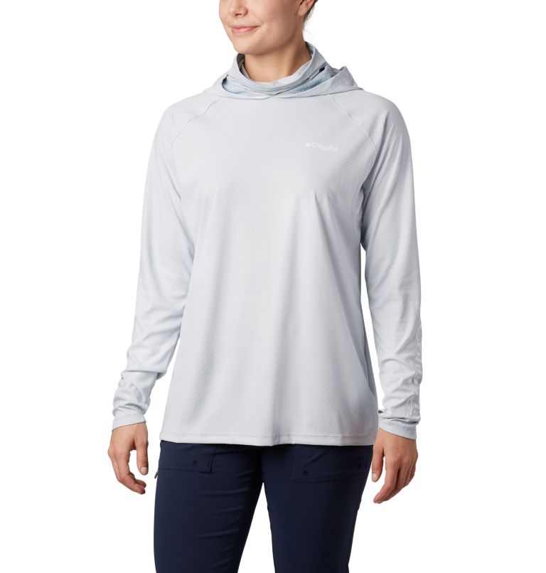 Blue Grey Women's Columbia PFG Tidal Hoodies | GQLYAR-907 - Columbia Outlet Online
