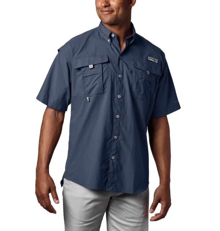 Red Men's Columbia PFG Bahama II Fishing Shirts | GTKQLC-814 - Columbia Outlet Online