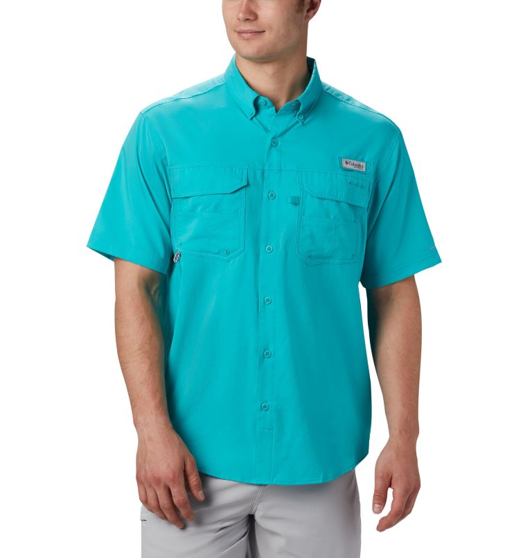 Green Men's Columbia PFG Blood and Guts III Shirts | TBIOWK-523 - Columbia Outlet Online