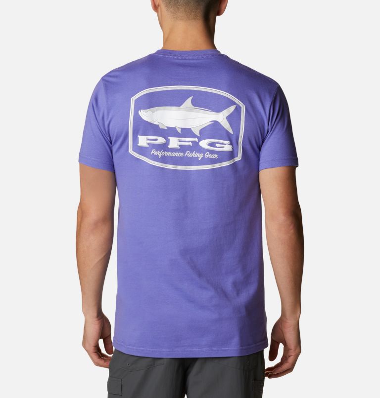 Navy Men's Columbia PFG T-Shirt | PVRZGT-931 - Columbia Outlet Online
