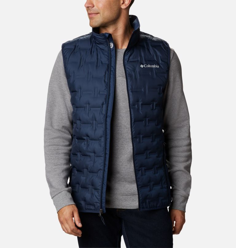 Navy Men's Columbia Delta Ridge Vest | JMZYUK-391 - Columbia Outlet Online