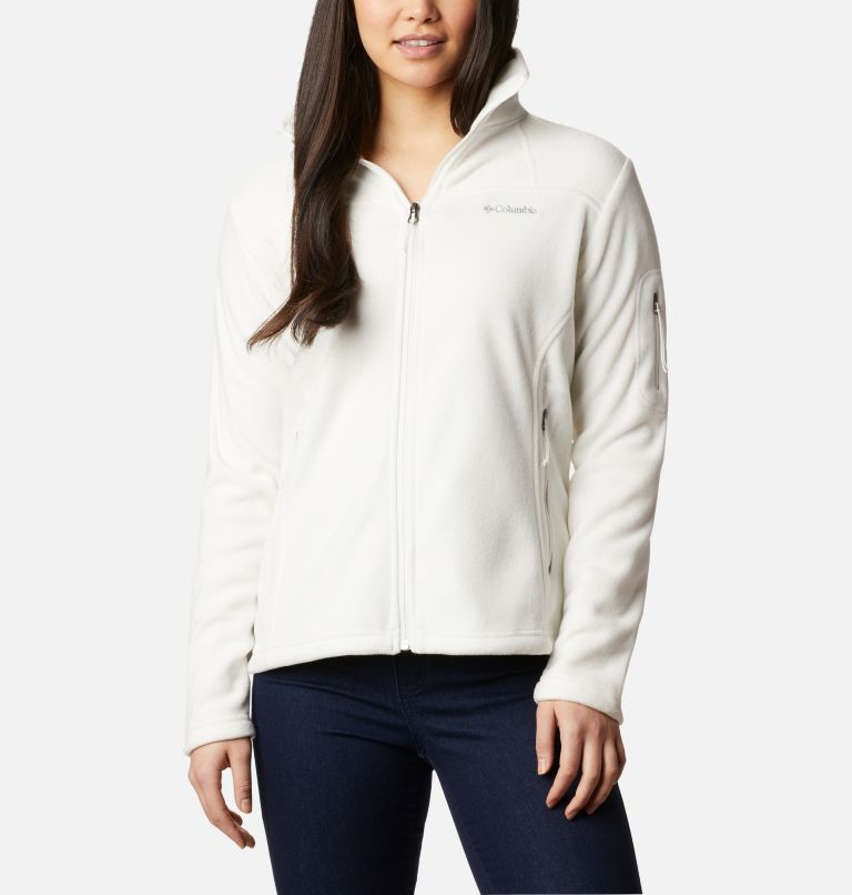 White Women's Columbia Fast Trek II Fleece Jacket | IQBFDU-592 - Columbia Outlet Online