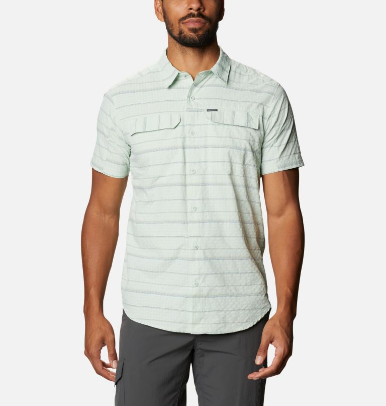 Green Men's Columbia Silver Ridge Shirts | RSGXOZ-245 - Columbia Outlet Online