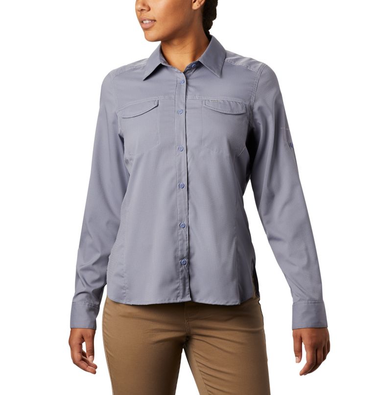White Women's Columbia Silver Ridge Shirts | QOUAXK-537 - Columbia Outlet Online