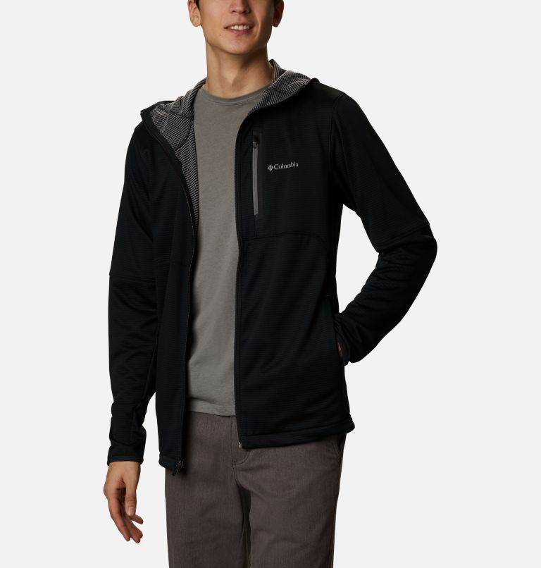 Green Black Men's Columbia Tech Trail Hoodies | YVPIGL-291 - Columbia Outlet Online