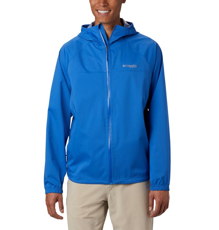 Grey Men's Columbia PFG Tamiami Rain Jacket | CPQKRS-764 - Columbia Outlet Online