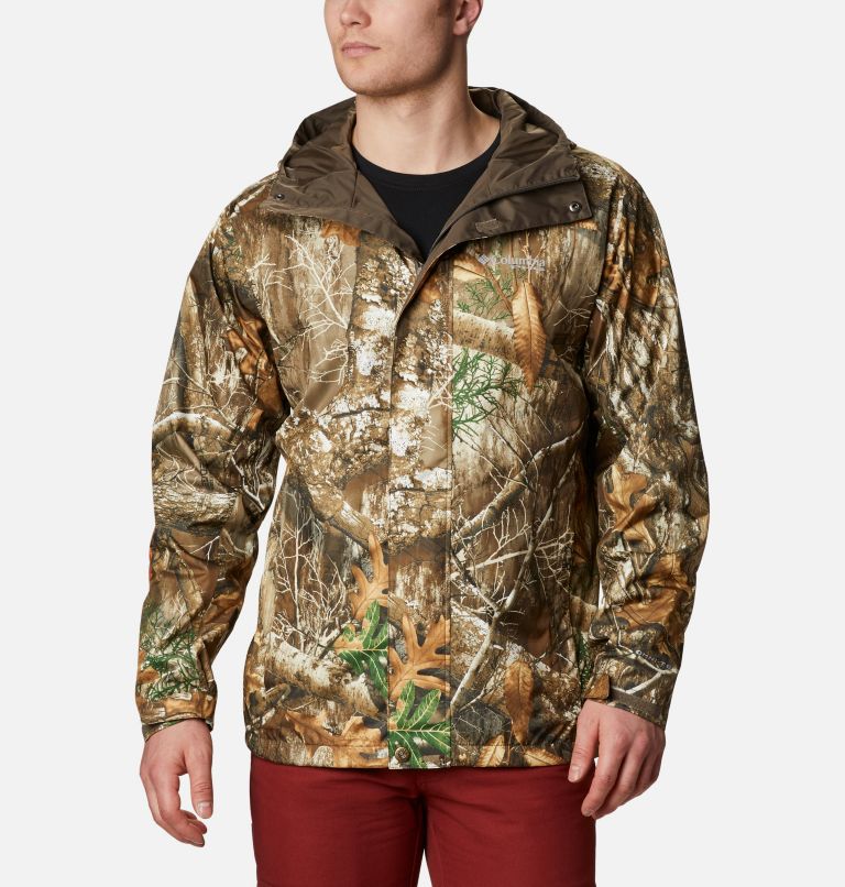 Multicolor Men's Columbia PHG Camo Rain Jacket | OSMVPD-673 - Columbia Outlet Online