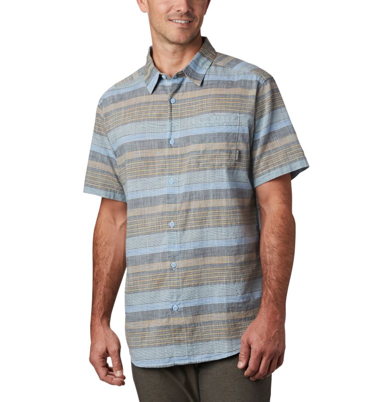 Yellow Men's Columbia Under Exposure Shirts | DYWPXG-836 - Columbia Outlet Online