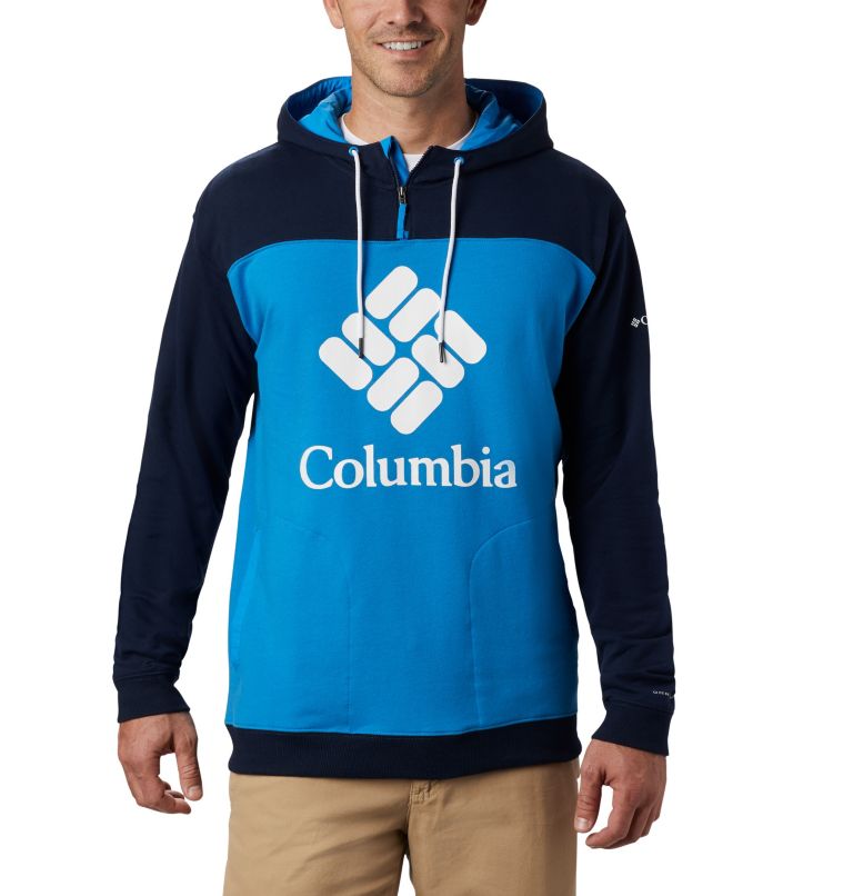 Yellow Red Men's Columbia Lodge Hoodies | WFCZPN-742 - Columbia Outlet Online