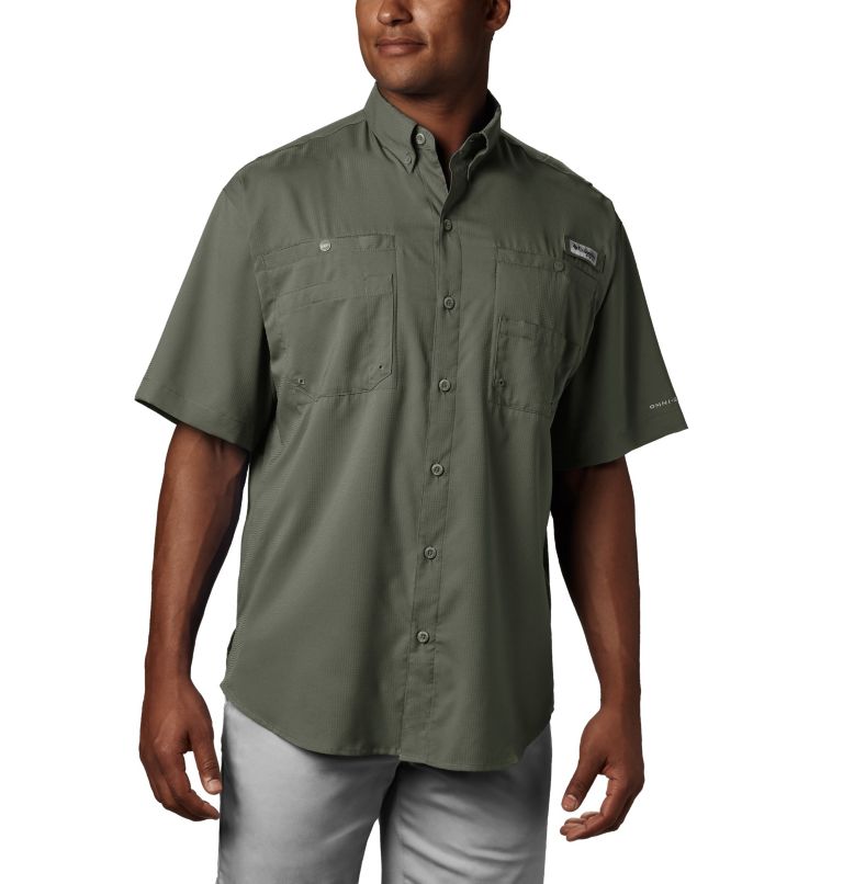 Pink Men's Columbia PFG Tamiami II Fishing Shirts | DSKCVO-075 - Columbia Outlet Online