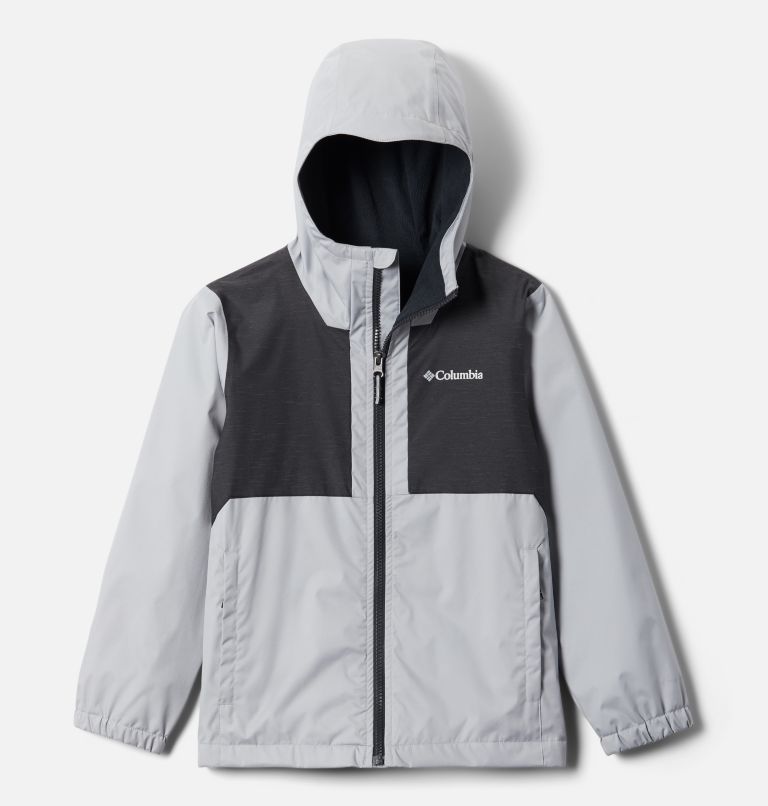 Grey Black Kids' Columbia Rainy Trails Fleece Jacket | IRBVAW-125 - Columbia Outlet Online