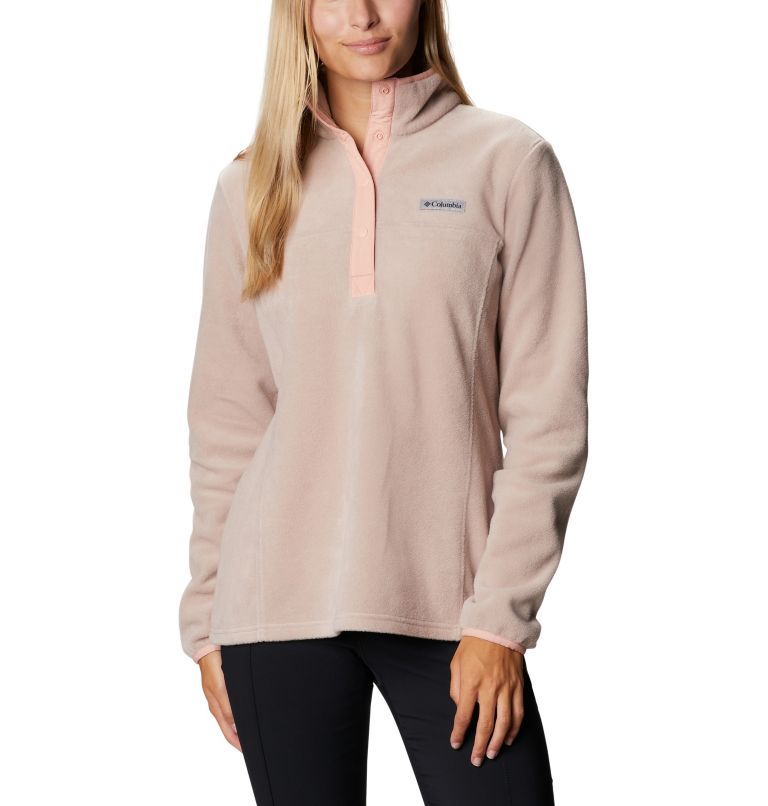 Pink White Women's Columbia Benton Springs Hoodies | BICTEY-046 - Columbia Outlet Online